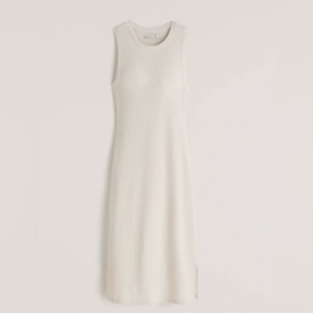 Abercrombie Cream Ribbed Knit Dress